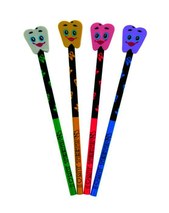 Crayon avec gomme dent